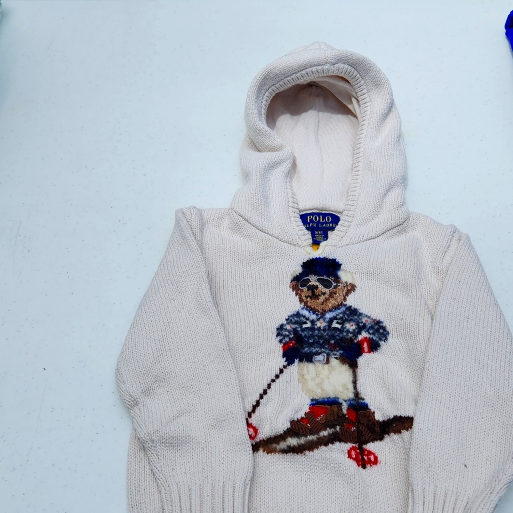 Dog skiing sweater, size 3T, Polo Ralph Lauren